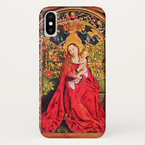 MADONNA OF THE ROSE BOWER iPhone X CASE