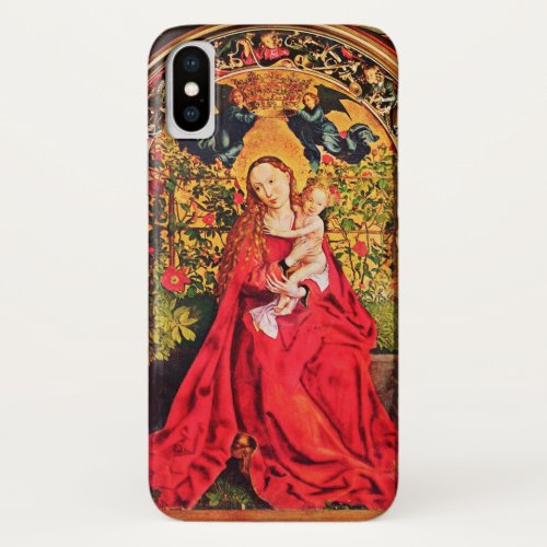 MADONNA OF THE ROSE BOWER iPhone XS CASE