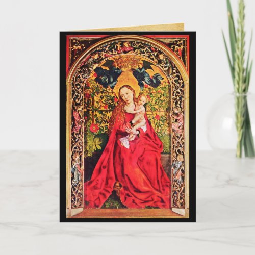 MADONNA OF THE ROSE BOWER Christmas Holiday Card