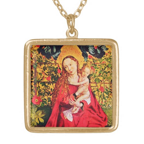MADONNA OF THE ROSE BOWER GOLD PLATED NECKLACE