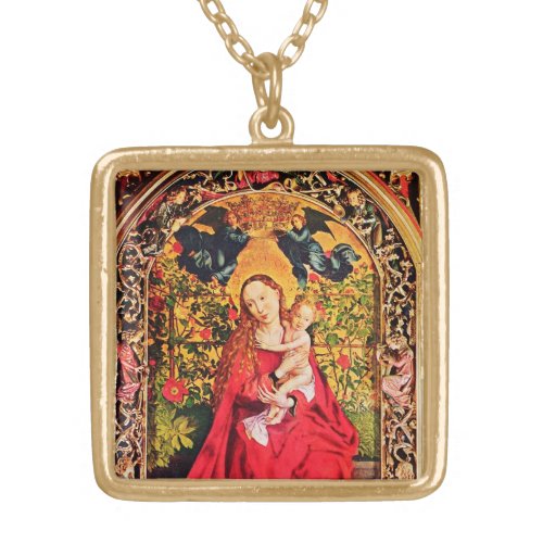 MADONNA OF THE ROSE BOWER GOLD PLATED NECKLACE