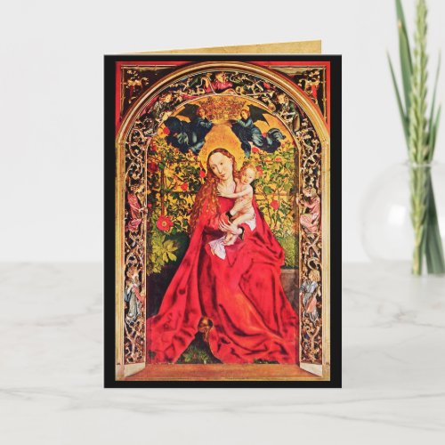MADONNA OF THE ROSE BOWER HOLIDAY CARD