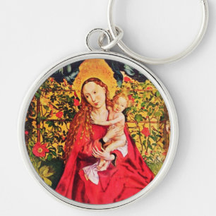 MADONNA OF THE ROSE BOWER KEYCHAIN