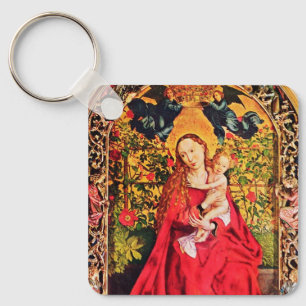 MADONNA OF THE ROSE BOWER KEYCHAIN