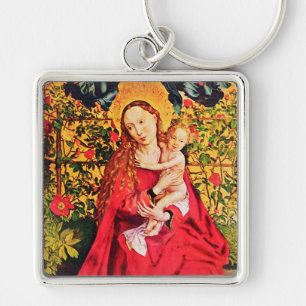 MADONNA OF THE ROSE BOWER KEYCHAIN