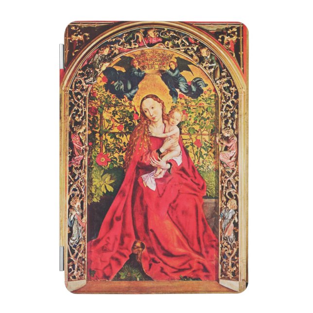 MADONNA OF THE ROSE BOWER PARCHMENT GEM MONOGRAM iPad MINI COVER (Front)