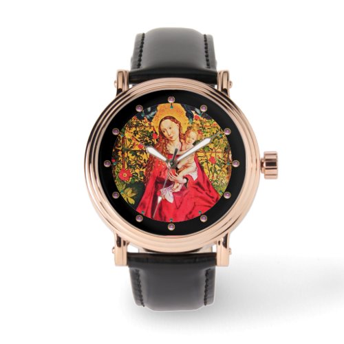 MADONNA OF THE ROSE BOWER PINK AMETHYST GEMS WATCH