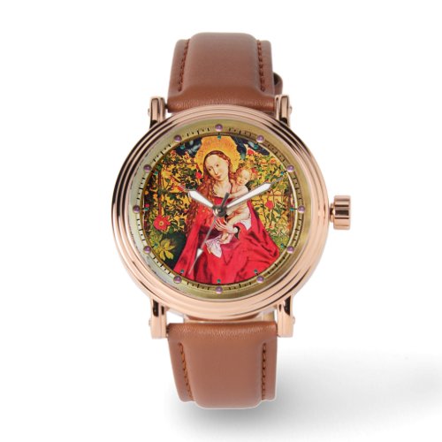 MADONNA OF THE ROSE BOWER PINK AMETHYST GEMS WATCH