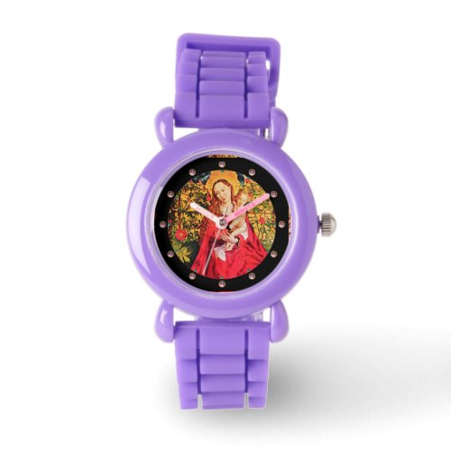 MADONNA OF THE ROSE BOWER PINK AMETHYST GEMS WATCH