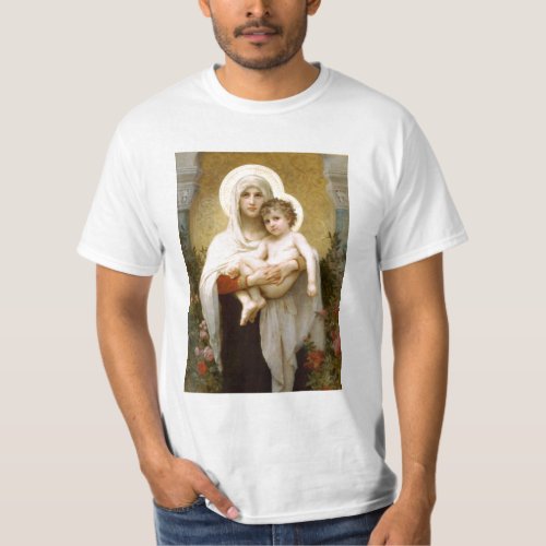 Madonna of the Roses and Infant Child Jesus T_Shirt