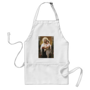 Madonna of the Roses by Bouguereau Adult Apron
