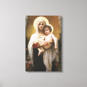 Madonna of the Roses by Bouguereau Canvas Print