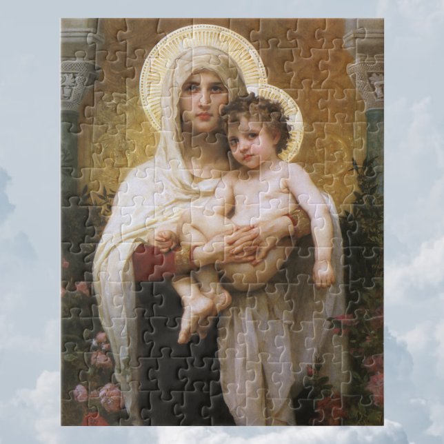 Madonna of the Roses by Bouguereau Jigsaw Puzzle (Madonna of the Roses by Bouguereau Jigsaw Puzzle)