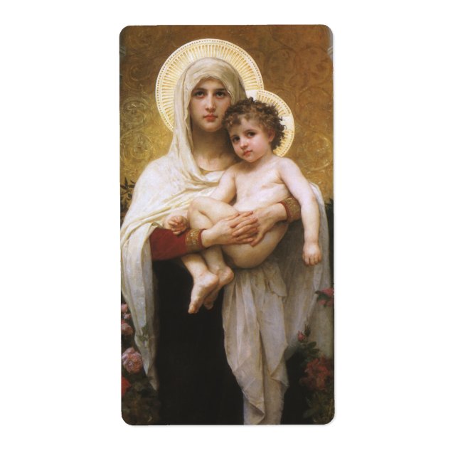 Madonna of the Roses by Bouguereau Label (Front)