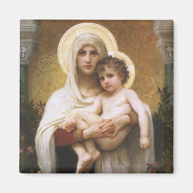 Madonna of the Roses by Bouguereau Magnet (Front)