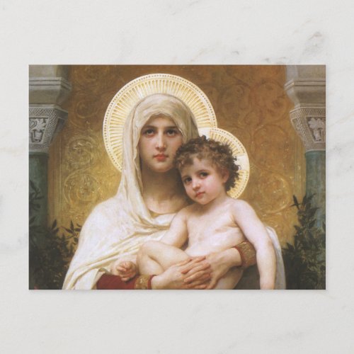 Madonna of the Roses by Bouguereau Postcard