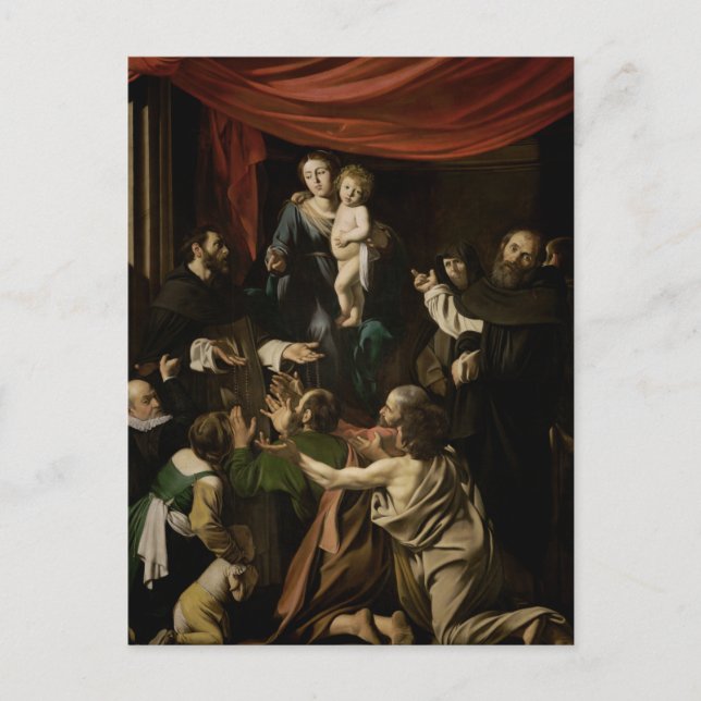 Madonna of the Roses by Caravaggio Postcard (Front)