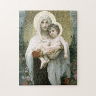 Madonna of the Roses by William Bouguereau Jigsaw Puzzle