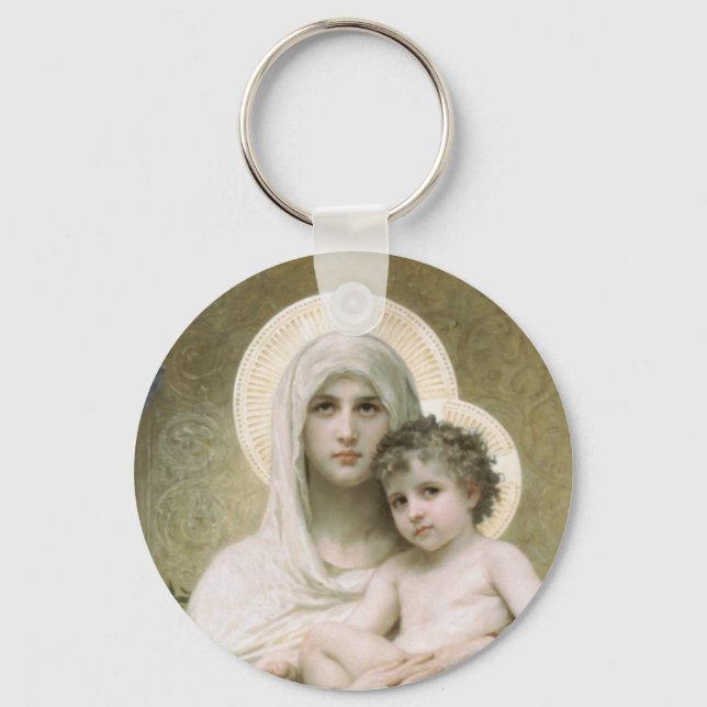 Madonna of the Roses Keychain (Front)