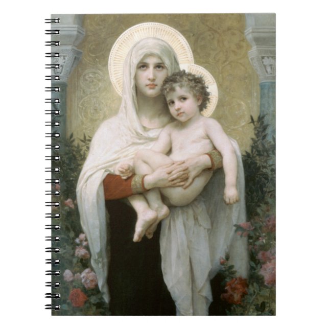 Madonna of the Roses – William Adolphe Bouguereau Notebook (Front)