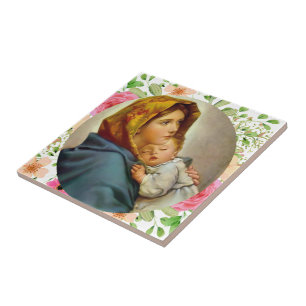 Madonna of the Streets Holy Mary Madonnina Ceramic Tile