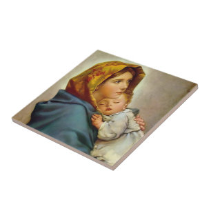 Madonna of the Streets Madonna and Child Madonnina Ceramic Tile
