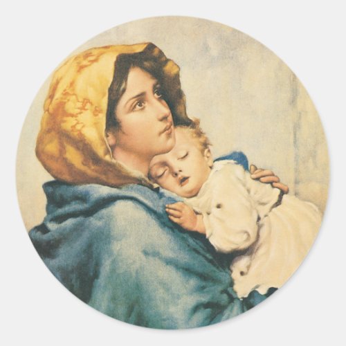 Madonna of the streets _ Roberto Ferruzzi Classic Round Sticker