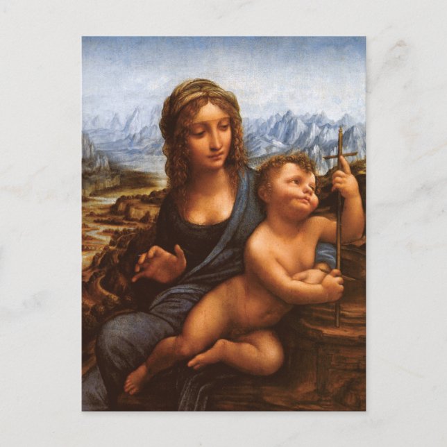Madonna of the Yarnwinder by Da Vinci Postcard (Front)