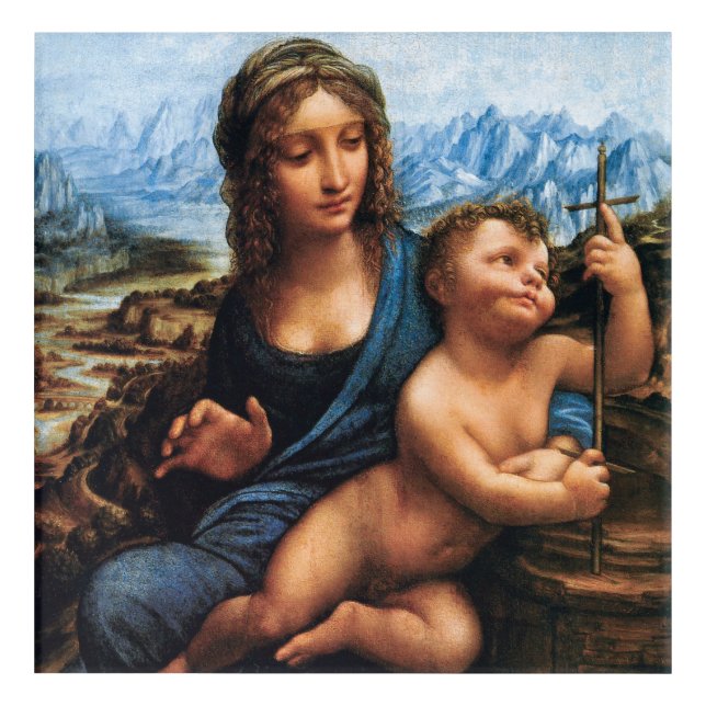  Madonna of the Yarnwinder by Leonardo da Vinci Acrylic Print (Front)