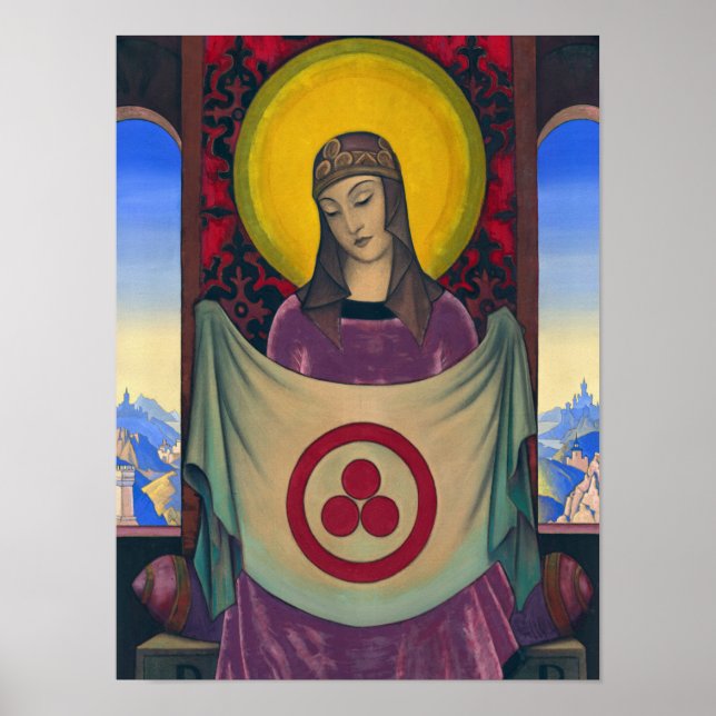 Madonna Oriflamma, 1932 by Nicholas Roerich Poster (Front)