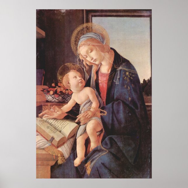 Madonna teaches the child Jesus Poster (Front)