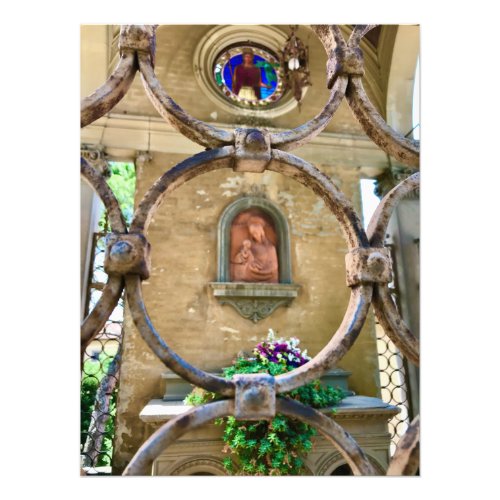 Madonna through the Gate in Arezzo Italy Photo Print