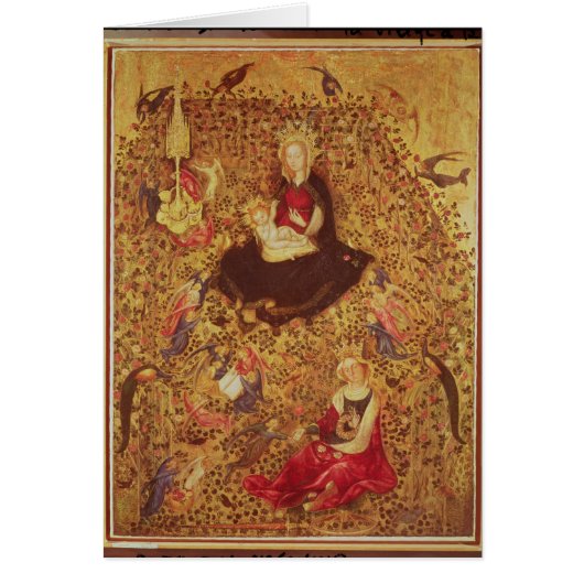 Madonna with a Rose Bush Cards (Front)