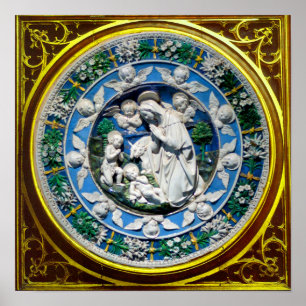 MADONNA WITH CHILD AND ANGELS POSTER