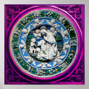 MADONNA WITH CHILD AND ANGELS POSTER