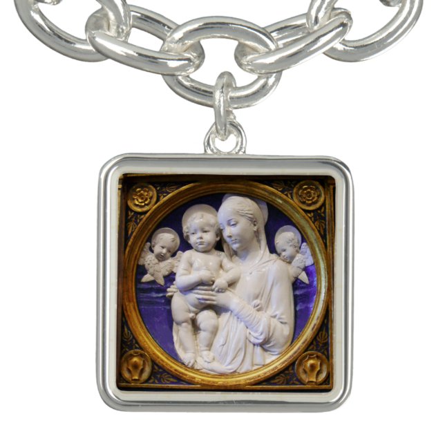 MADONNA WITH CHILD AND ANGELS Round Bracelet (Design)