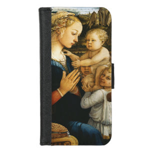 Madonna with child and two Angels, Filippo Lippi iPhone 8/7 Wallet Case