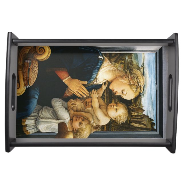 Madonna with child and two Angels, Filippo Lippi Serving Tray (Front)