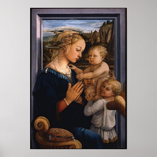 Madonna with Child and Two Angels _ Lippi _ Poster