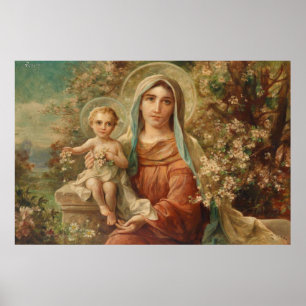 Madonna with Child by Hans Zatzka - poster