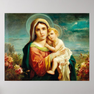Madonna with Child by Hans Zatzka - poster