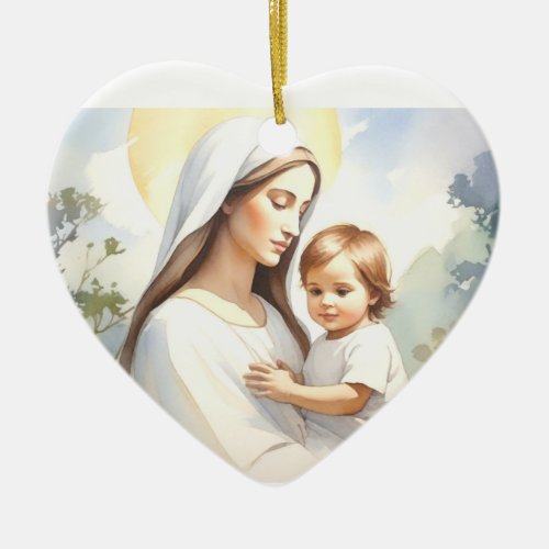 Madonna with Child Jesus Ceramic Ornament