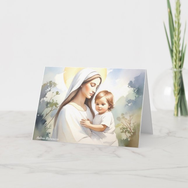 Madonna with Child Jesus Note Card (Front)