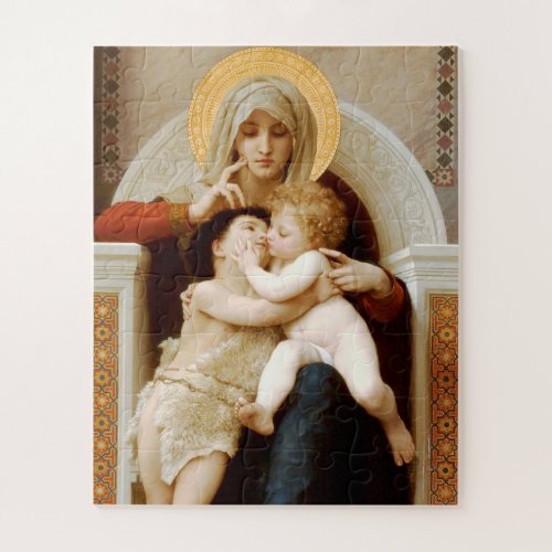 Madonna with child  John the Baptist Bouguereau Jigsaw Puzzle