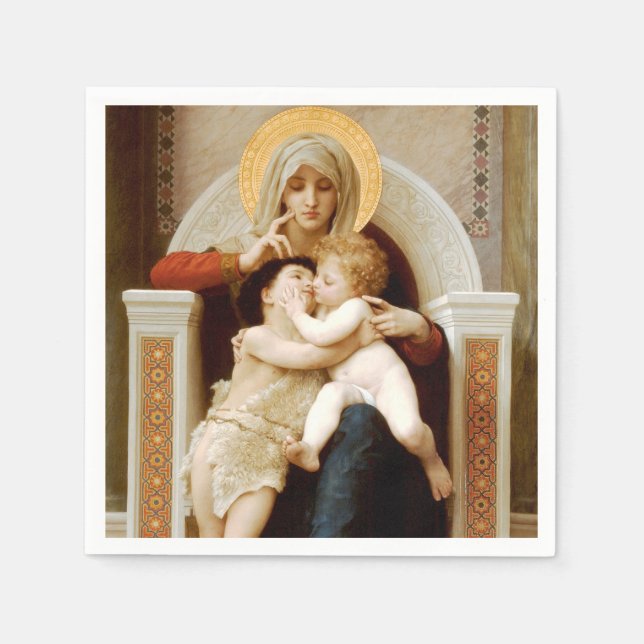 Madonna with child & John the Baptist, Decoupage Napkins (Front)