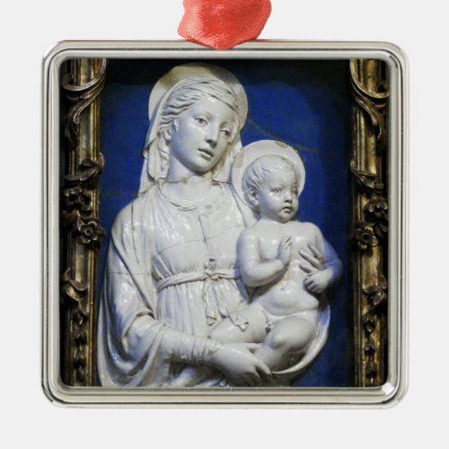 MADONNA WITH CHILD METAL ORNAMENT