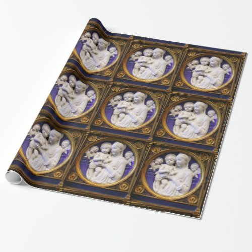 MADONNA WITH CHILD RENAISSANCE CHRISTMAS GREETINGS WRAPPING PAPER