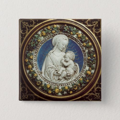 MADONNA WITH CHILD round Pinback Button