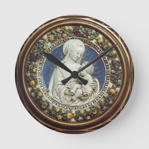 MADONNA WITH CHILD Round Round Clock