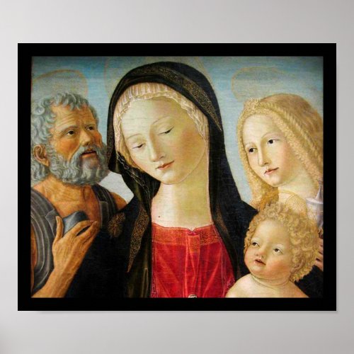 Madonna with Child St Jerome and Mary Magdalene Poster